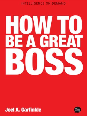 cover image of How to Be a Great Boss